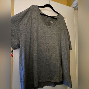 HUE Gray Short Sleeve Tee Classic Comfort
